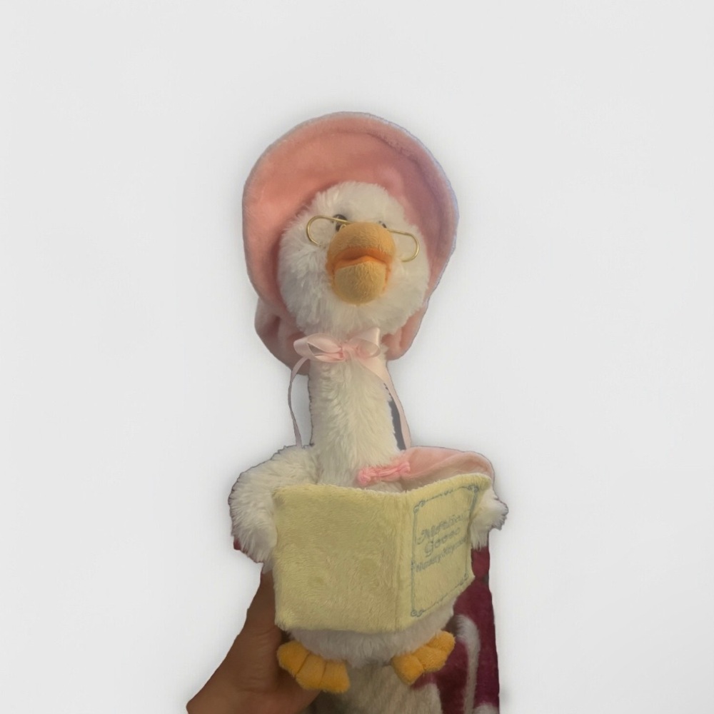Cuddle Barn Mother Goose Animated Stuffed Animal Reads Nursery Rhymes, 14” plush
